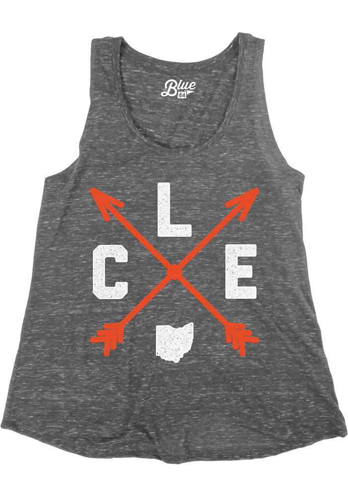 Cleveland Womens Charcoal Crossed Arrows Tank Top