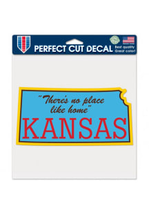 Kansas No Place Like Home 8x8 inch Perfect Cut Auto Decal - Blue
