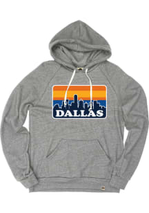 Dallas Grey Skyline Long Sleeve Fleece Hood Sweatshirt