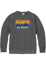 Detroit Mens Black Skyline Long Sleeve Crew Sweatshirt