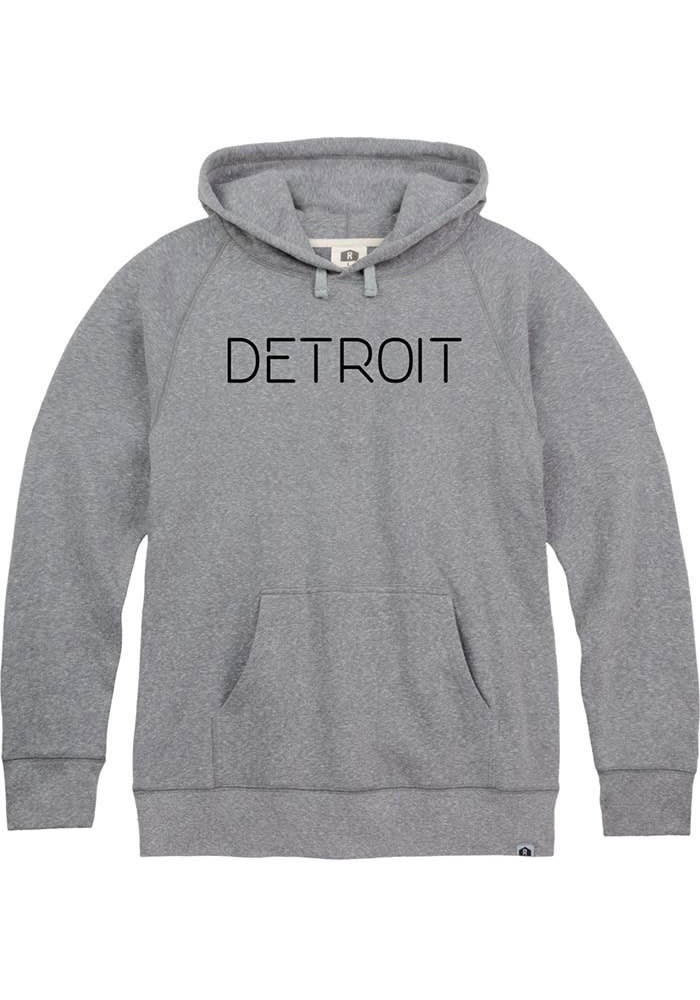 Detroit Grey Disconnected Long Sleeve Fleece Hood Sweatshirt