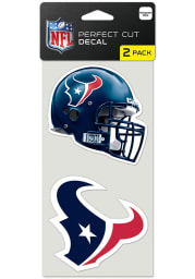 Houston Texans 4x4 inch 2 Pack Perfect Cut Auto Decal -