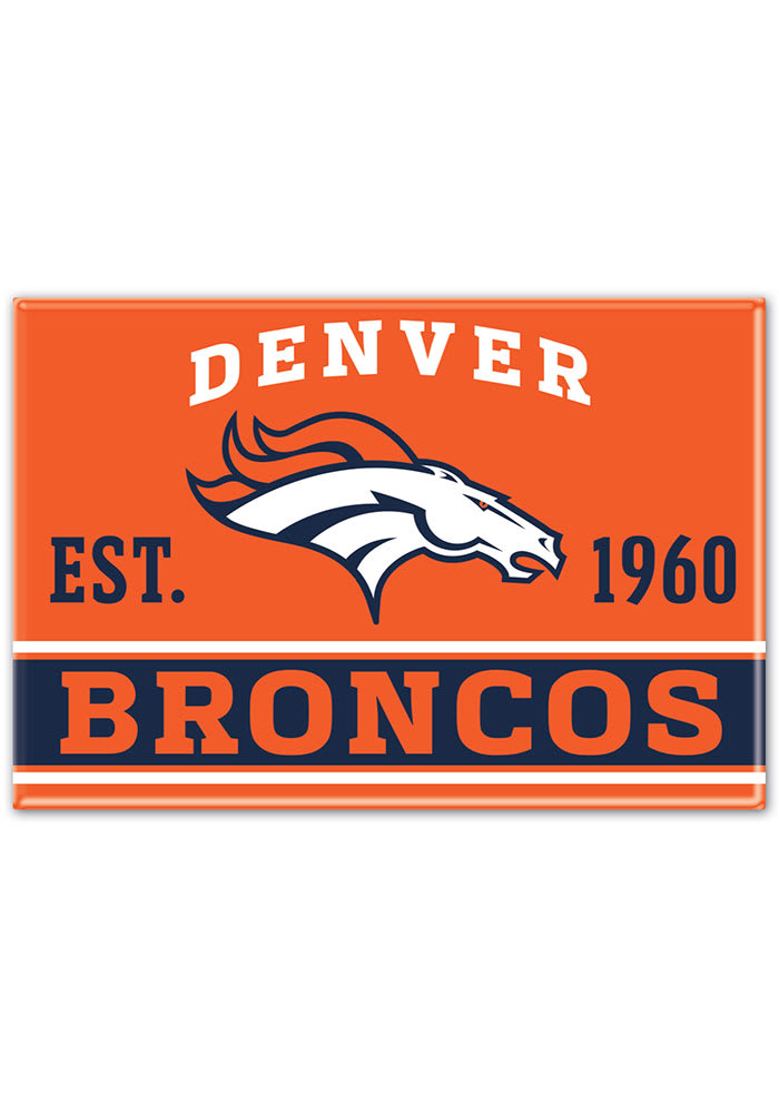 Denver Broncos 2.5x3.5 Metal Magnet