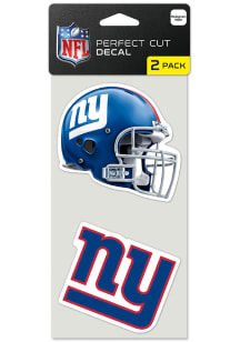 New York Giants 4x4 inch 2 Pack Perfect Cut Auto Decal - Blue