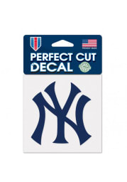 New York Yankees 4x4 inch Perfect Cut Auto Decal - Navy Blue