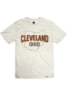 Cleveland Oatmeal State Outline Short Sleeve T Shirt