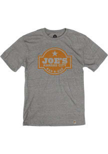 Joes Kansas City Bar-B-Que Heather Grey Logo Short Sleeve T Shirt