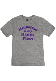 Manhattan Heather Grey Happy Place Short Sleeve T Shirt
