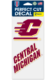 Central Michigan Chippewas 4x4 inch 2 Pack Auto Decal - Red