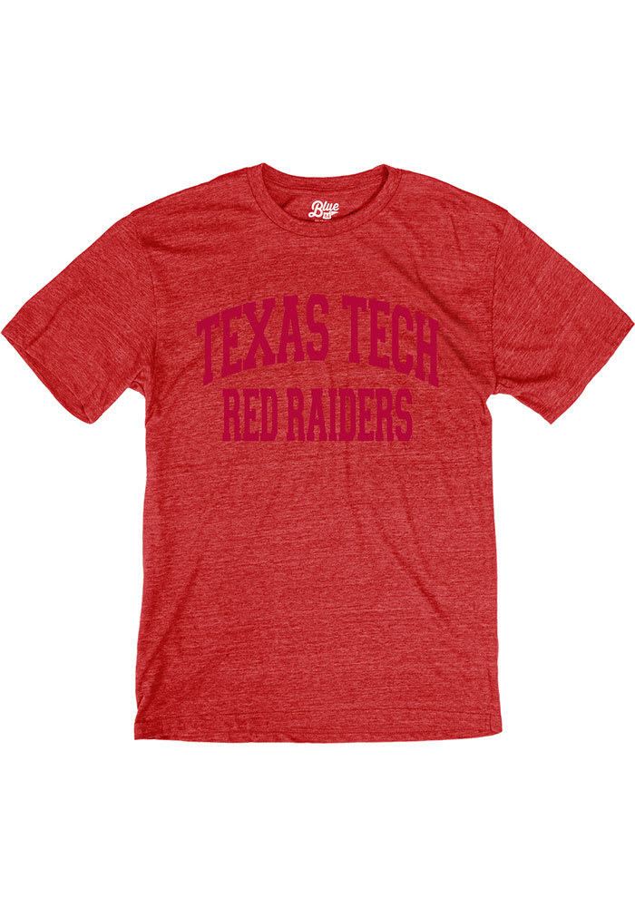 Texas Tech Red Raiders Red Arch Team Name Short Sleeve Fashion T