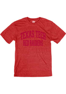 Texas Tech Red Raiders Red Arch Team Name Short Sleeve Fashion T Shirt