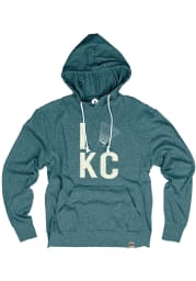 Kansas City Teal Shuttlecock Long Sleeve T-Shirt Hood