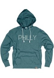 Philadelphia Teal Disconnected Long Sleeve T-Shirt Hood