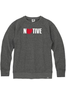 Ohio Mens Black Native Long Sleeve Crew Sweatshirt