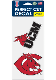 Central Missouri Mules 4x4 inch 2 Pack Auto Decal - Red