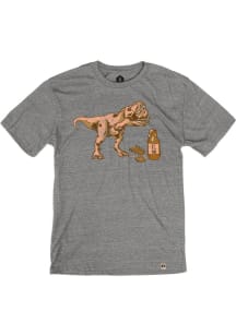 Kansas City Grey T-rex BBQ Short Sleeve T Shirt