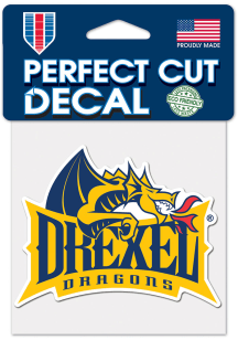 Drexel Dragons 4x4 Auto Decal - Yellow
