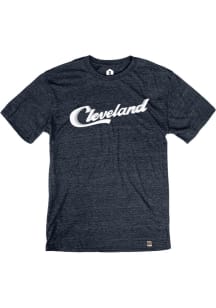 Cleveland Navy Sign Wordmark Short Sleeve T Shirt