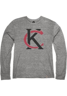 Kansas City Heather Grey KC Monogram Long Sleeve T Shirt