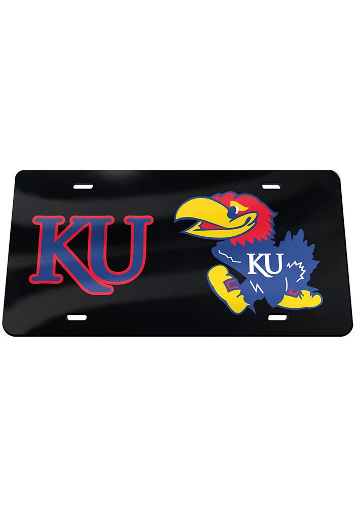 Kansas Jayhawks License Plate KU Jayhawks KU Jayhawk License Tag BLACK