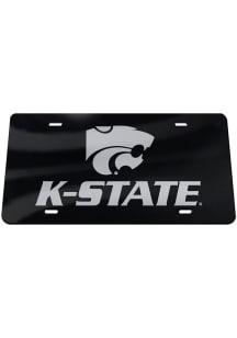 K-State Wildcats Black Mascot Wordmark Car Accessory License Plate