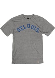 St Louis Stars Grey Arched Name Short Sleeve Fashion T Shirt