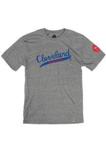 Rally Cleveland Buckeyes Grey Tailsweep Short Sleeve Fashion T Shirt