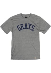 Rally Homestead Grays Grey Arched Block Short Sleeve Fashion T Shirt