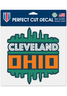 Cleveland 8x8 Upside Down City Auto Decal - Green