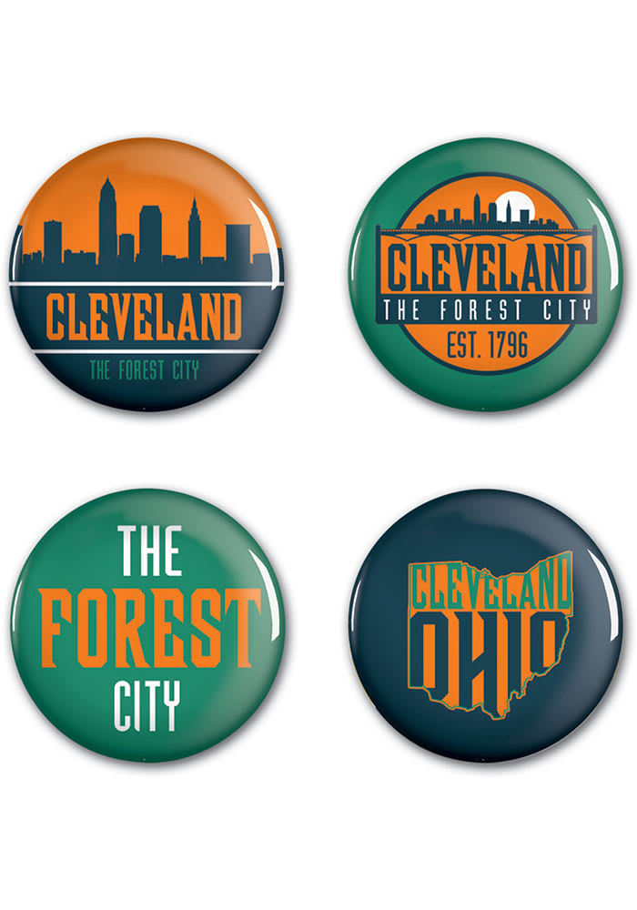 Cleveland 4 Pack Buttons Button