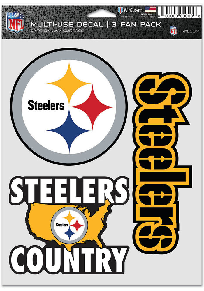 Pittsburgh Steelers Decal 8x8 Die Cut Color