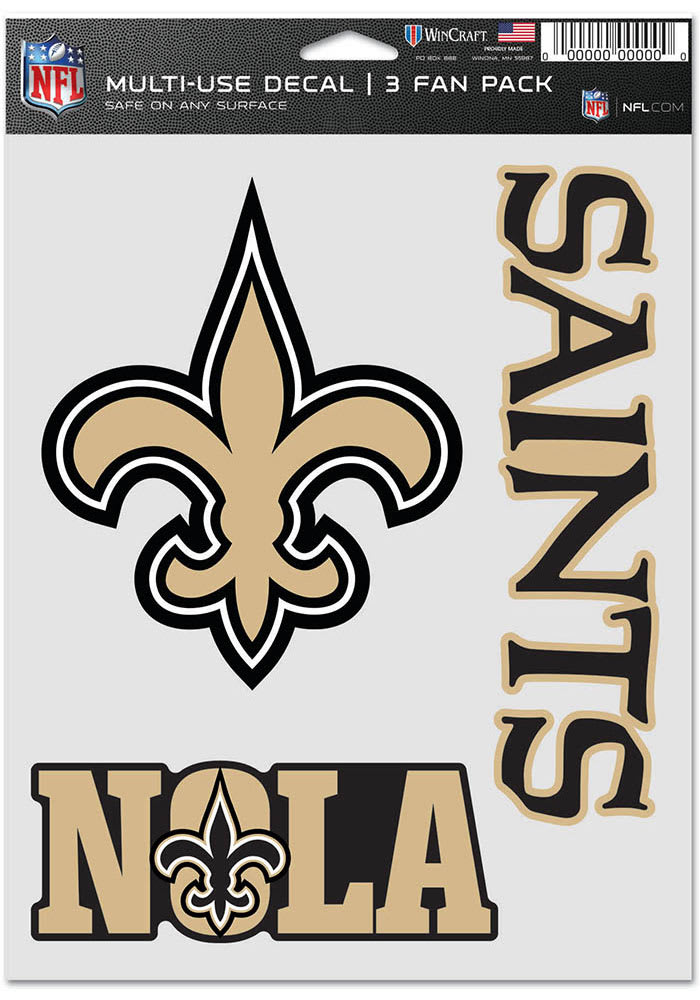 New Orleans Saints Decal 4x4 Perfect Cut White