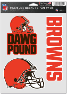 Cleveland Browns Triple Pack Auto Decal - Orange