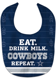 Cowboys Eat Drink Milk Bib