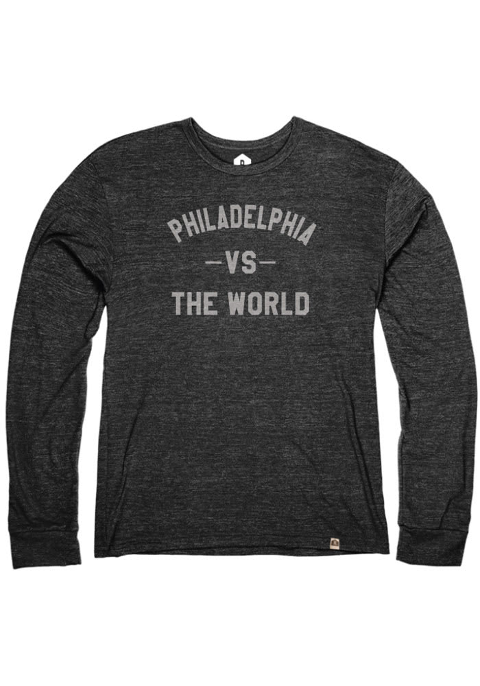 Philadelphia Heather Black VS The World Long Sleeve T Shirt
