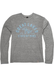 Michigan Heather Grey Great Lakes State of Mind Long Sleeve T Shirt
