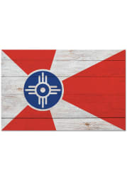 Wichita Flag Wooden Sign