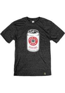 Pittsburgh Brewing Co. Iron City Pop Art Can Short Sleeve T Shirt - Heather Black