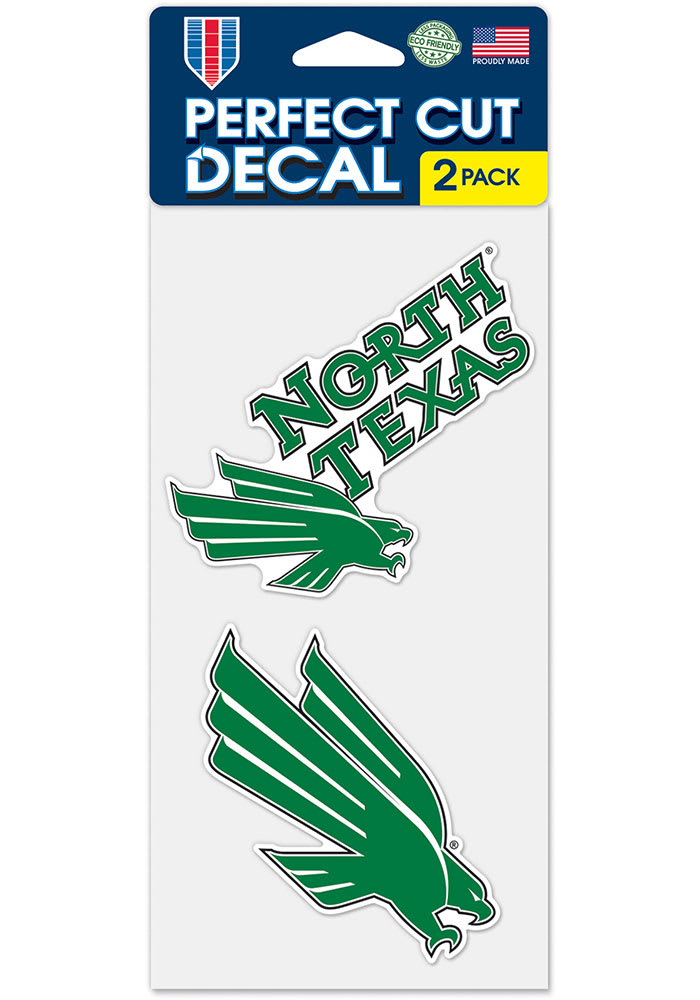 North Texas Mean Green 4x4 2 Pack Auto Decal - Green