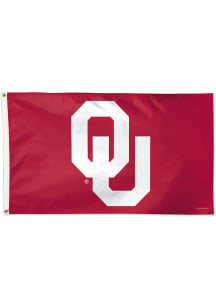 Oklahoma Sooners 3x5 ft Deluxe Red Silk Screen Grommet Flag