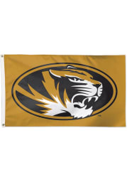 Missouri Tigers 3x5 ft Deluxe Black Silk Screen Grommet Flag