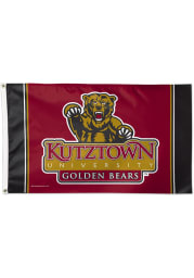 Kutztown University 3x5 Deluxe Maroon Silk Screen Grommet Flag