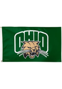 Ohio Bobcats 3x5 Deluxe Green Silk Screen Grommet Flag