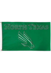 North Texas Mean Green 3x5 Deluxe Green Silk Screen Grommet Flag