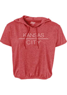 Kansas City Womens Red Precint Jr Short Sleeve Hooded Tee