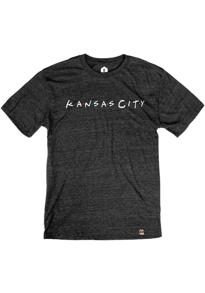 Kansas City Black Wordmark Dots Short Sleeve T Shirt