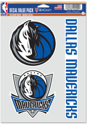 Dallas Mavericks Triple Pack Auto Decal - Blue