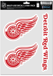 Detroit Red Wings Triple Pack Auto Decal - Red