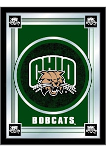 Ohio Bobcats Logo Hanging Back Bar Mirror