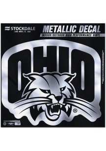 Ohio Bobcats 6x6 Metallic Auto Decal - Black